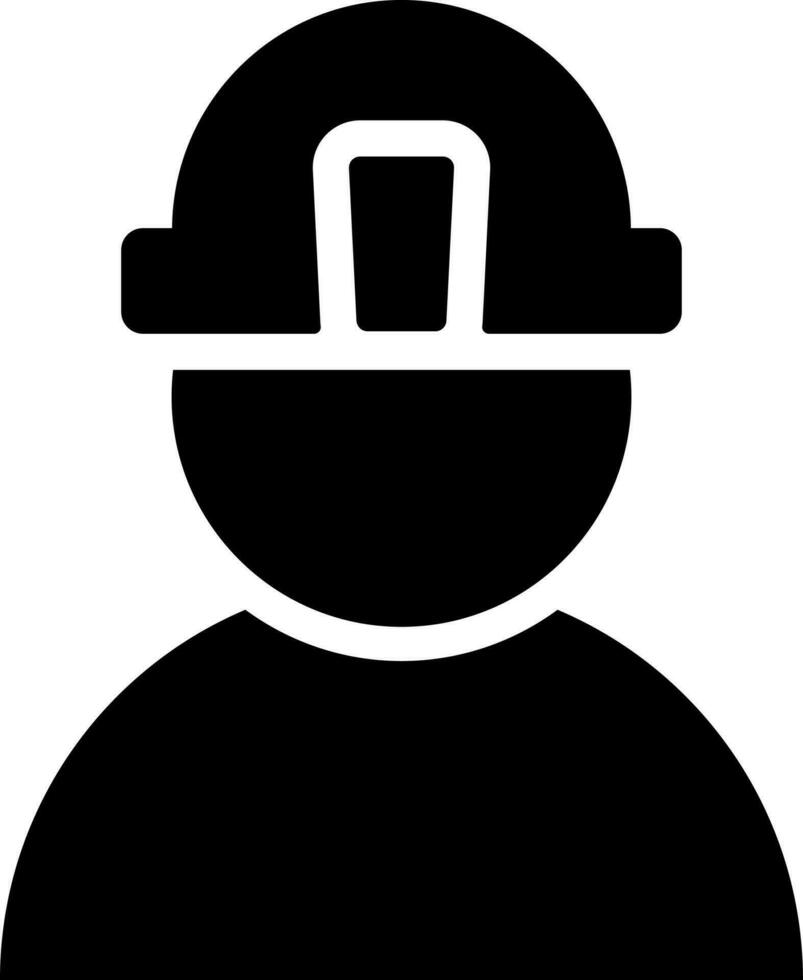 Worker icon in flat style. vector