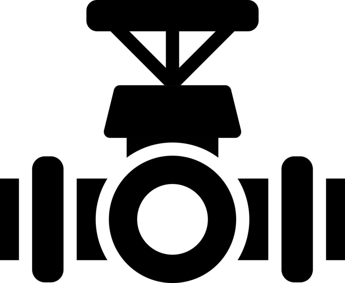 Black and White illustration of main pipeline icon. vector