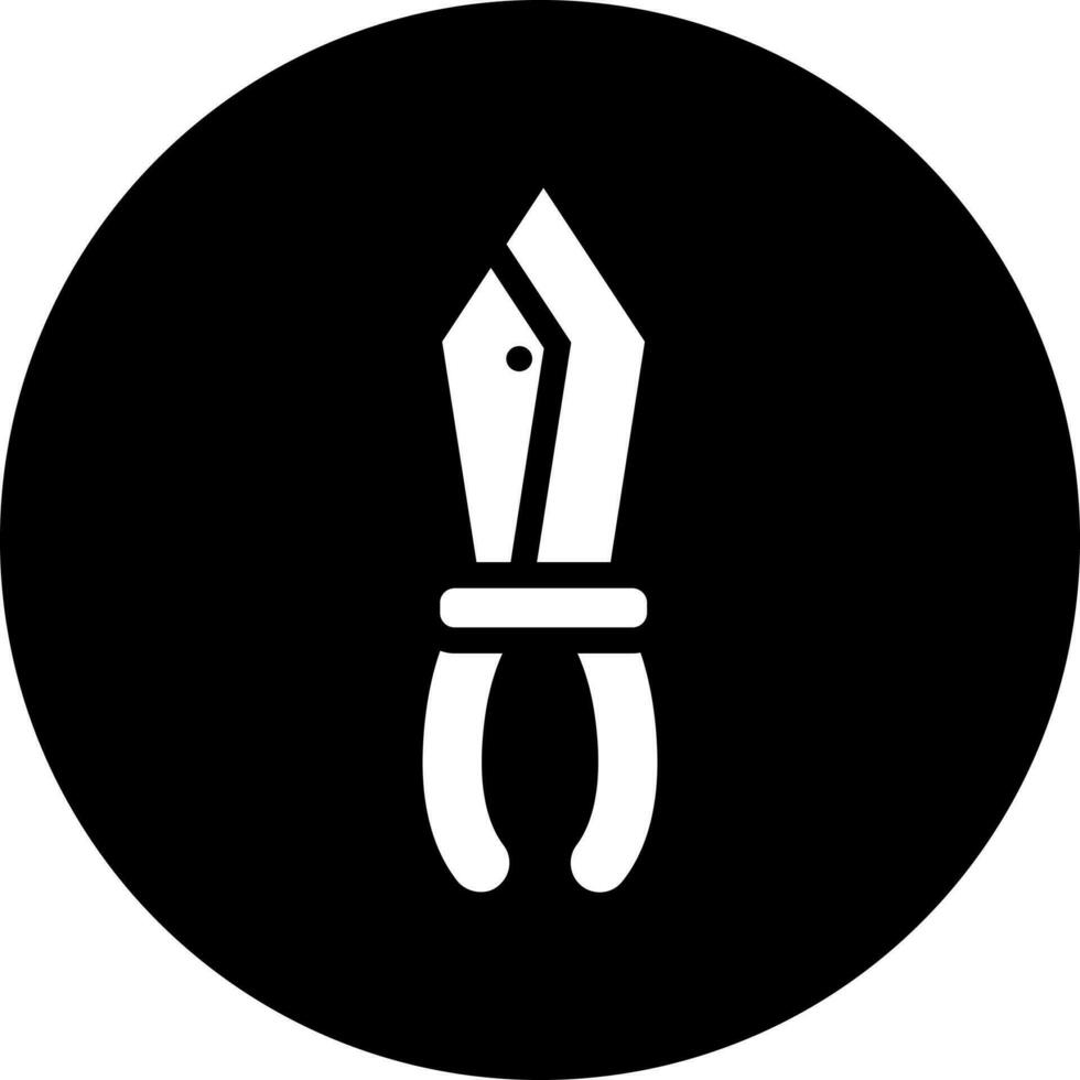 Hedge shears glyph icon or symbol. vector