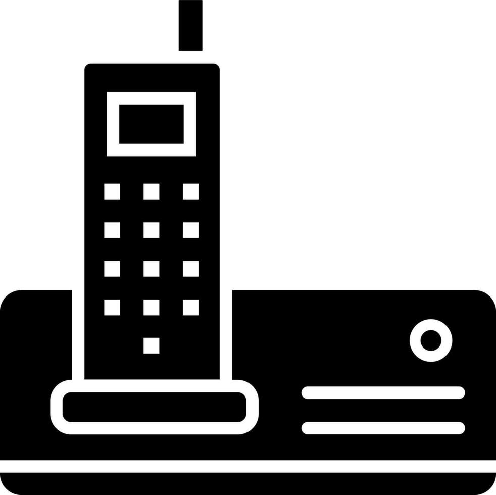 Cordless phone icon in flat style. vector