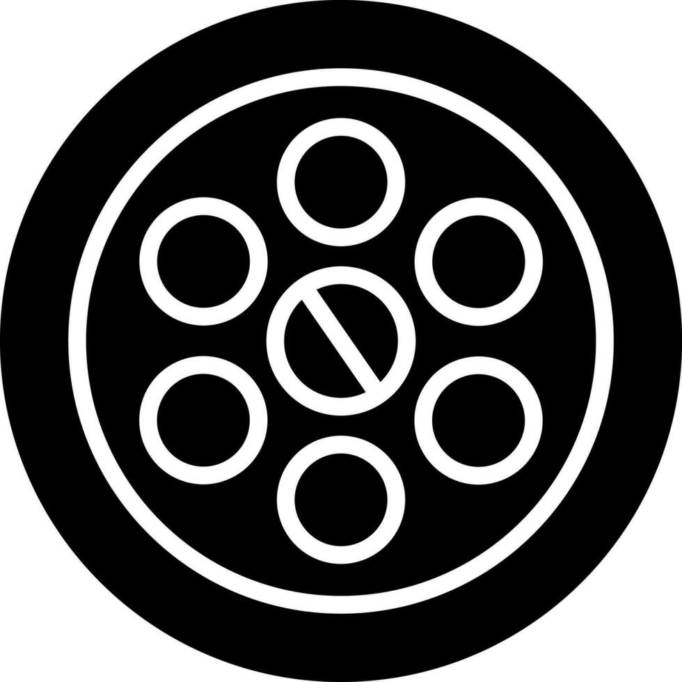 Sewer glyph icon in flat style. vector