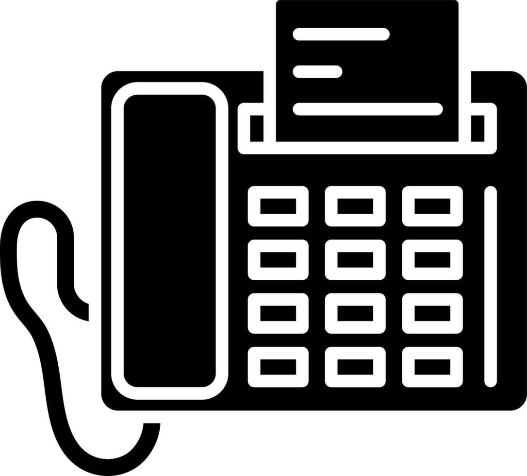 Flat style telephone bill payment icon. vector