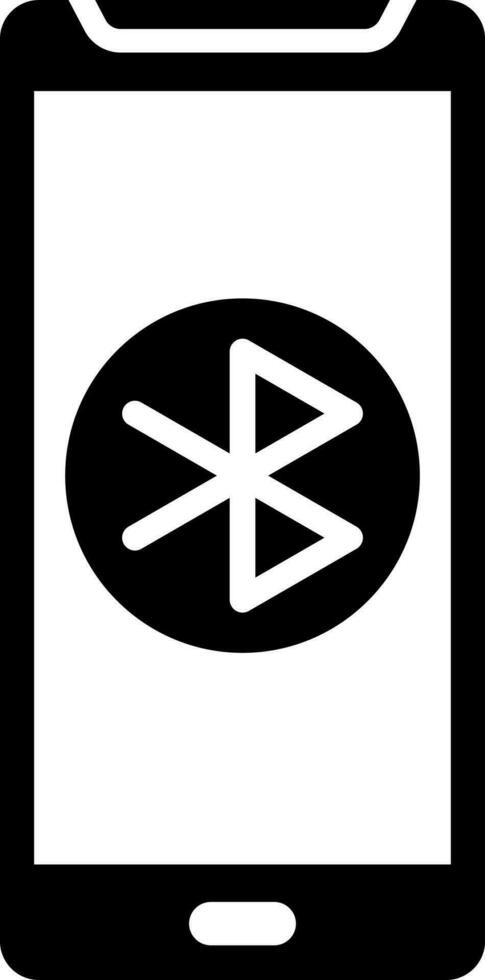 Flat style bluetooth in smartphone icon. vector