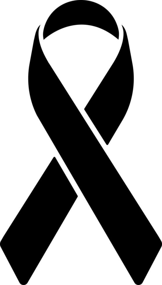 Aids icon or symbol in black color. vector