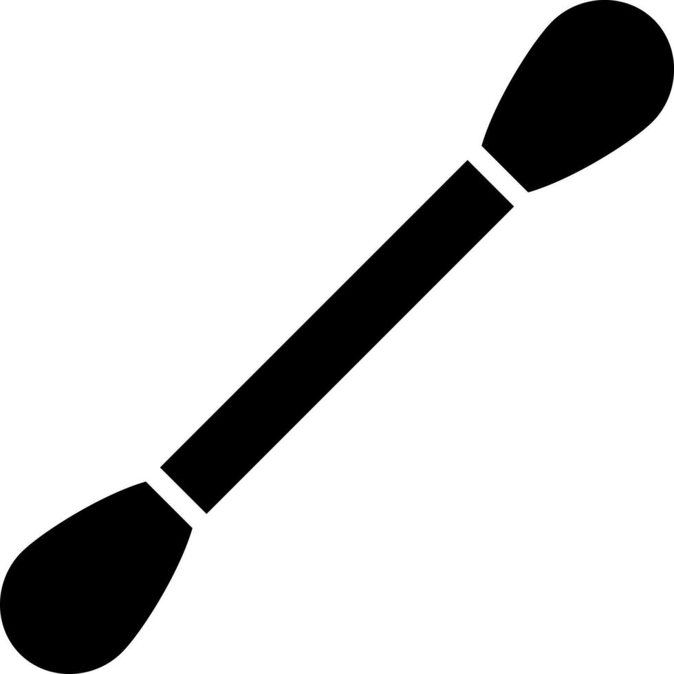 Cotton bud icon in black color. vector
