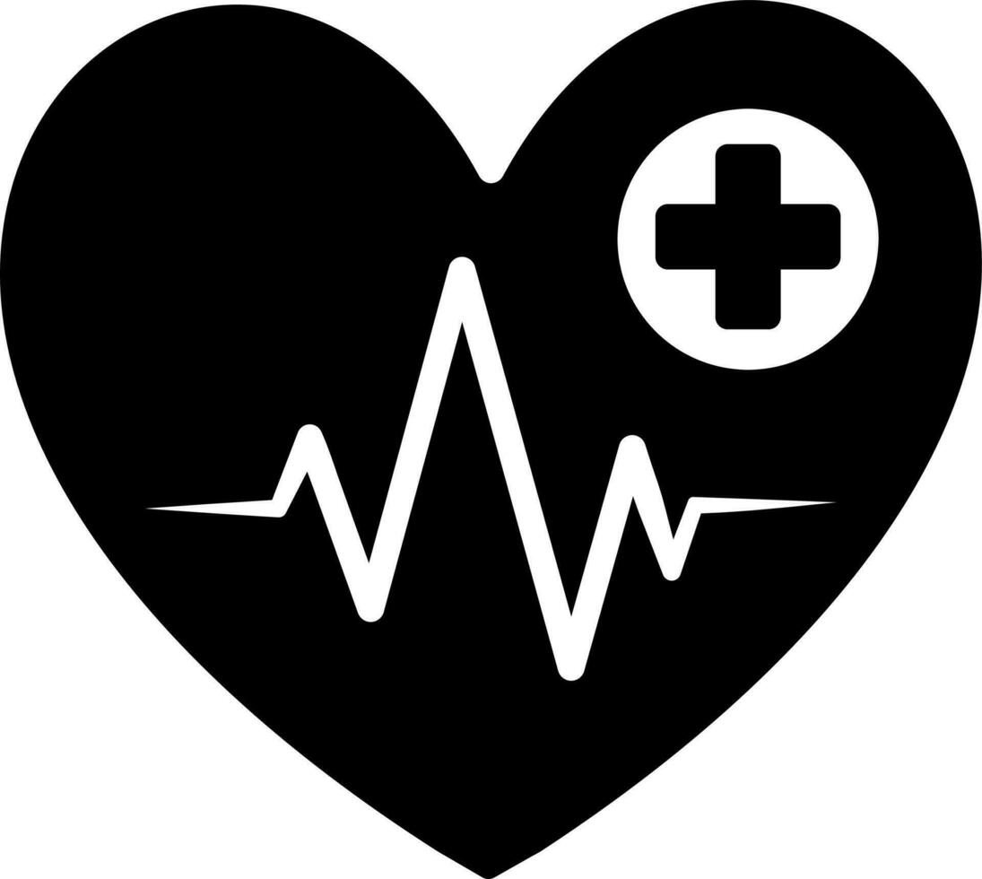 Vector illustration of heartbeat icon.