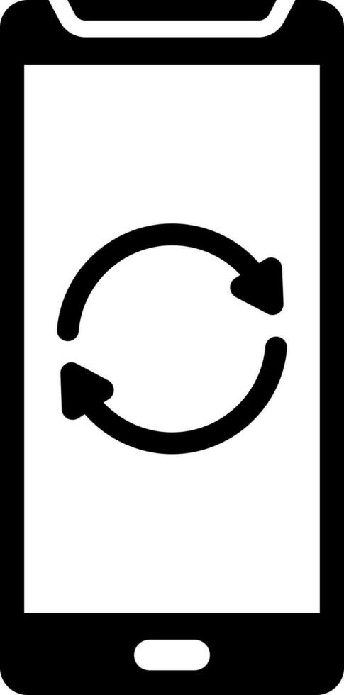 Vector illustration of refresh smartphone icon.