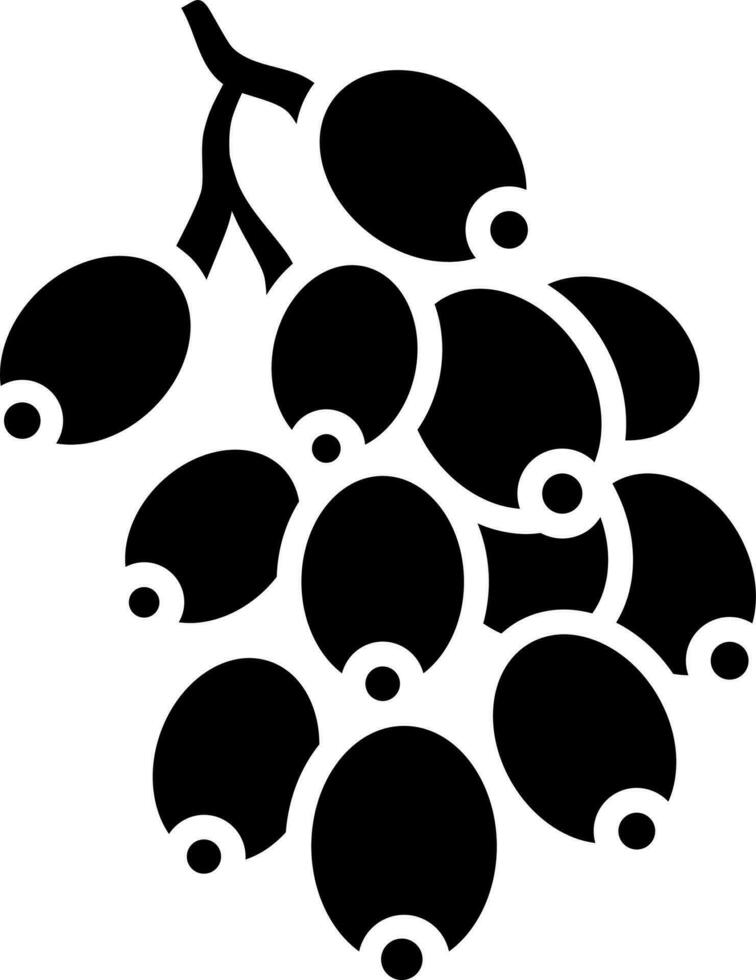 Berries icon in Black and White color. vector