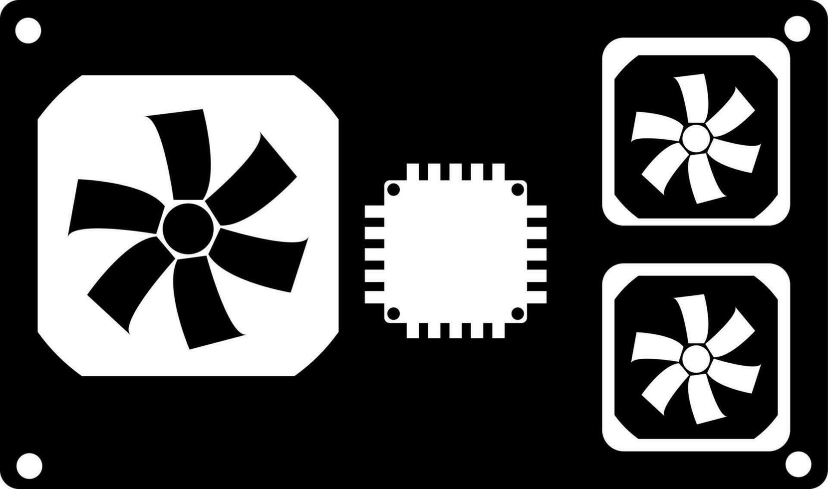 Cooling fan in flat style illustration. vector
