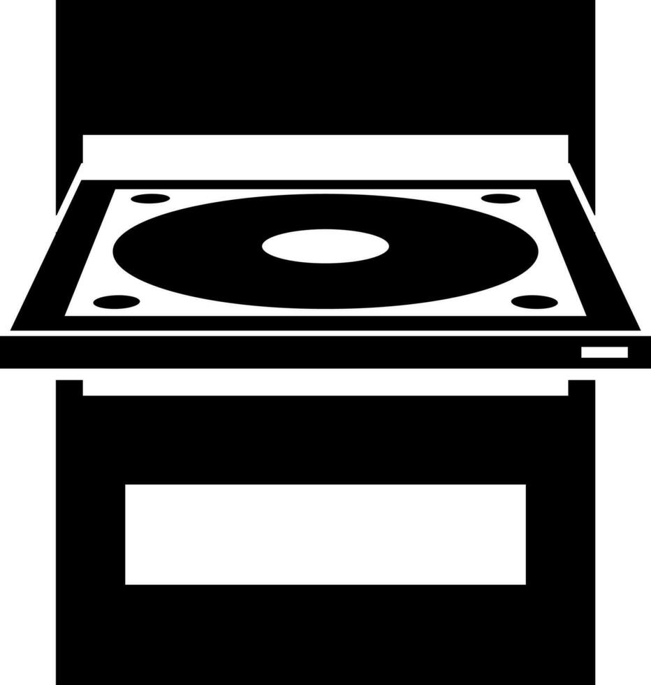 DVD player in Black and White color. vector