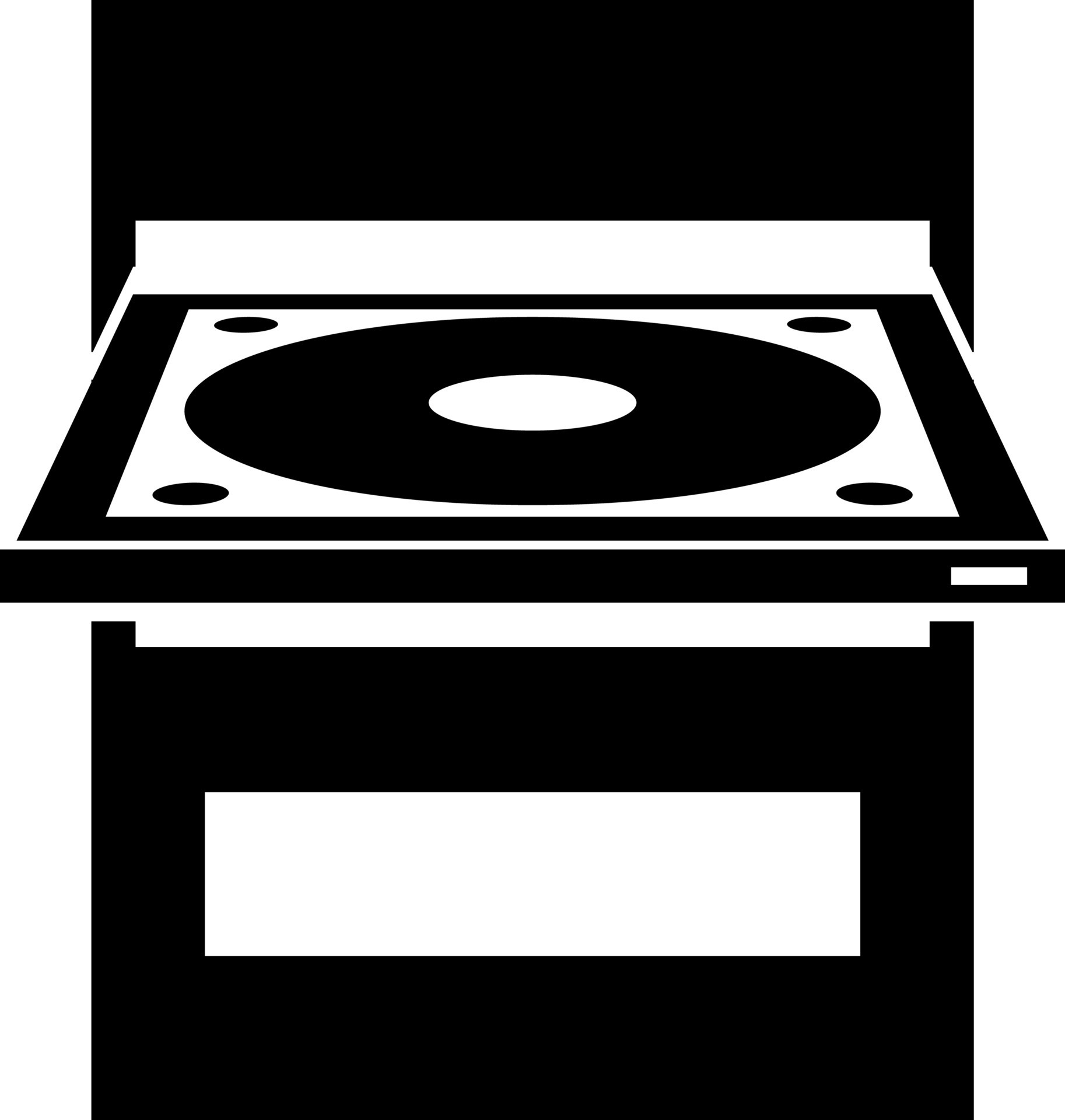 DVD player in Black and White color. 24279348 Vector Art at Vecteezy