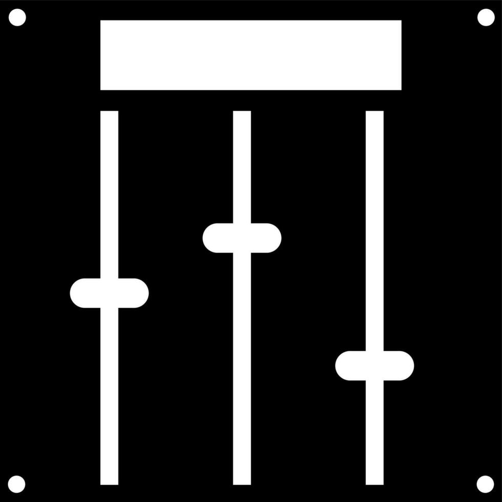 sonido mezclador consola en negro y blanco color. vector
