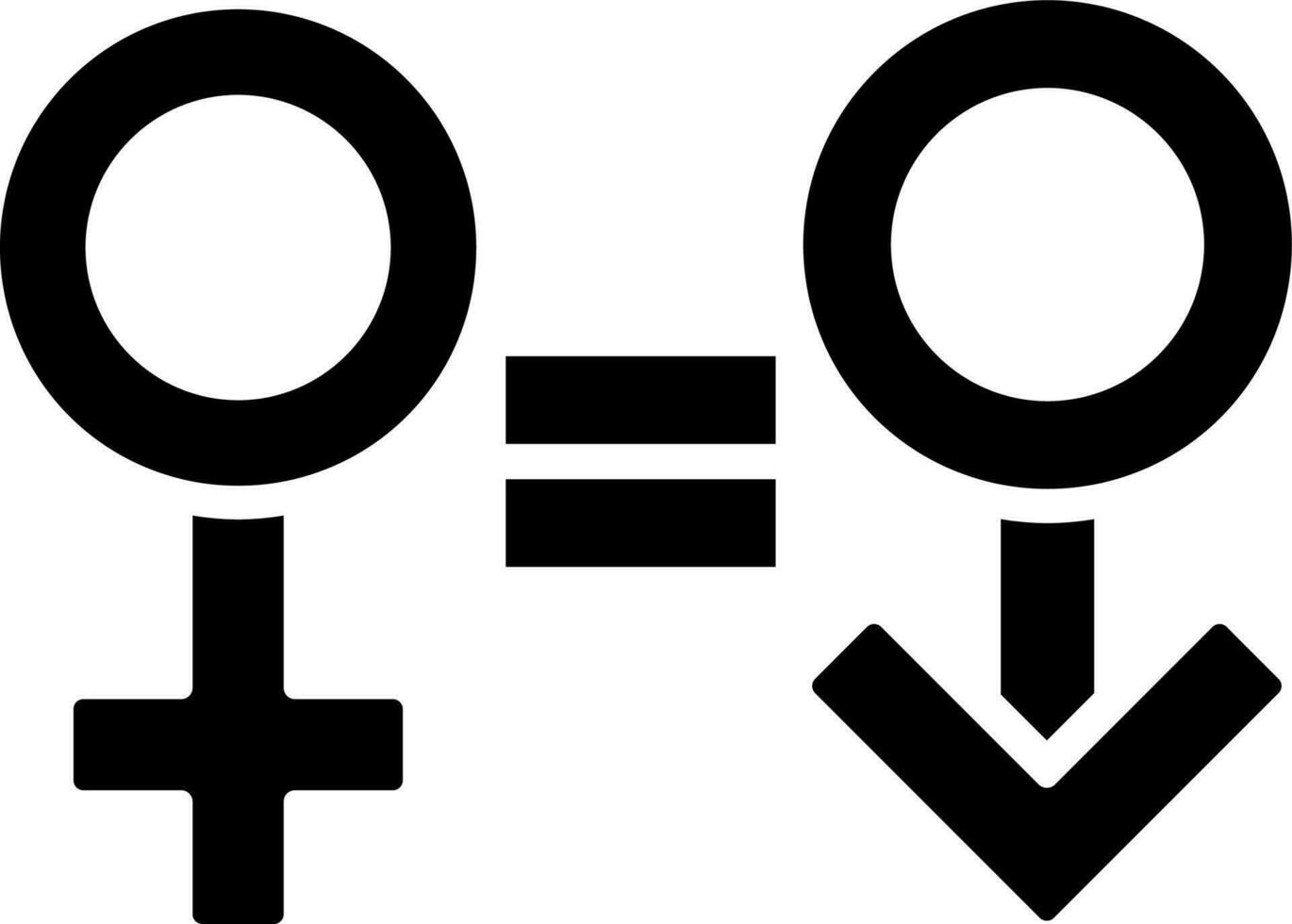 Vector illustration of equal male and female icon.