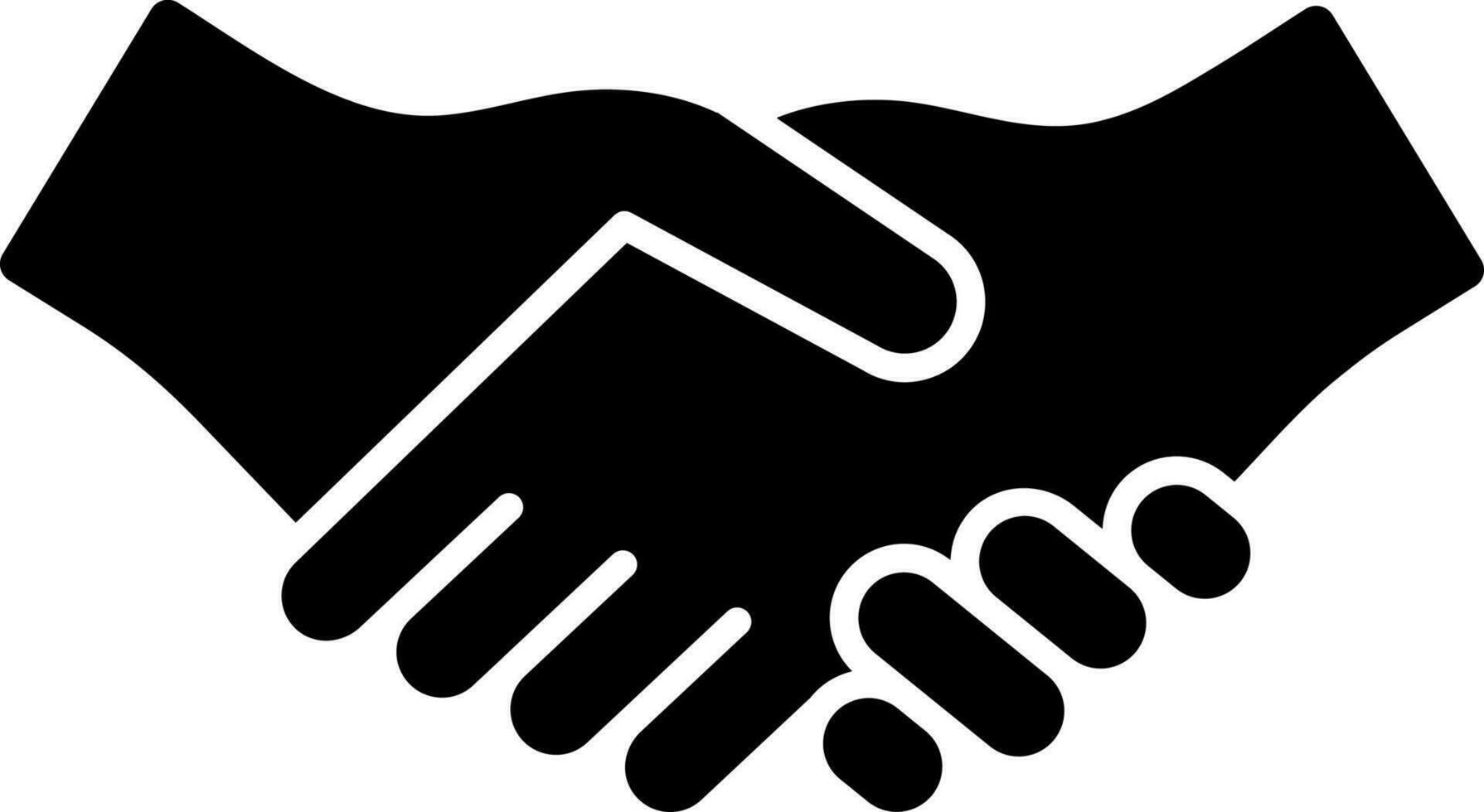 Handshake icon in flat style. vector