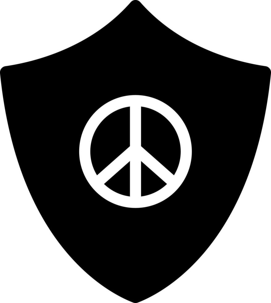 Peace security icon in Black and White color. vector