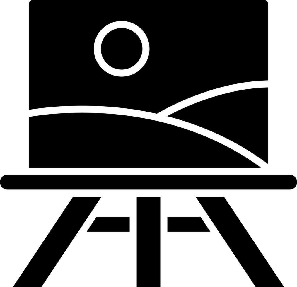 Drawing board glyph icon in flat style. vector