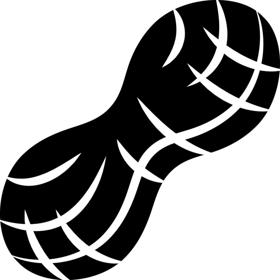 Peanut icon in flat style. vector