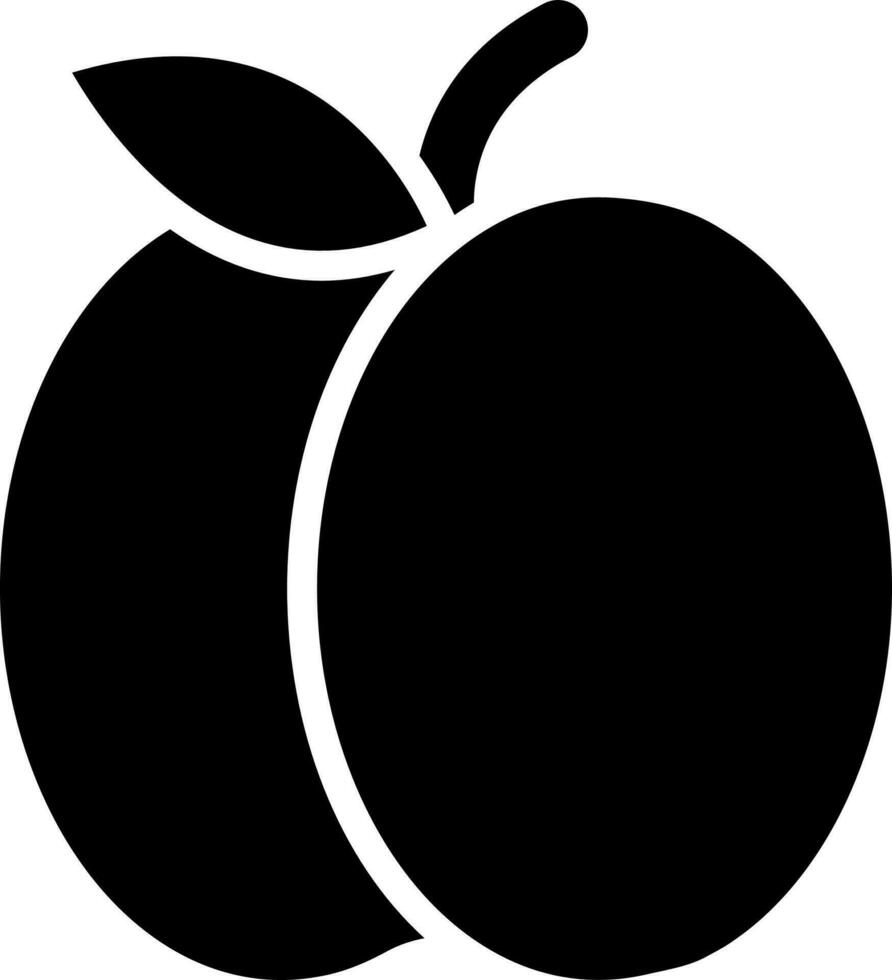 Flat style plum icon or symbol. vector