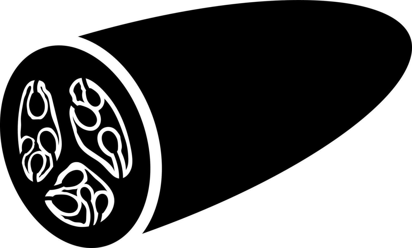 Flat style cucumber icon or symbol. vector
