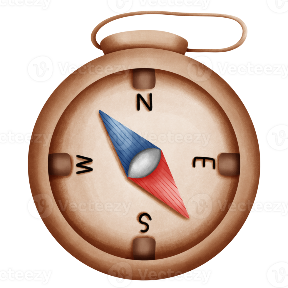 Compass watercolor element png