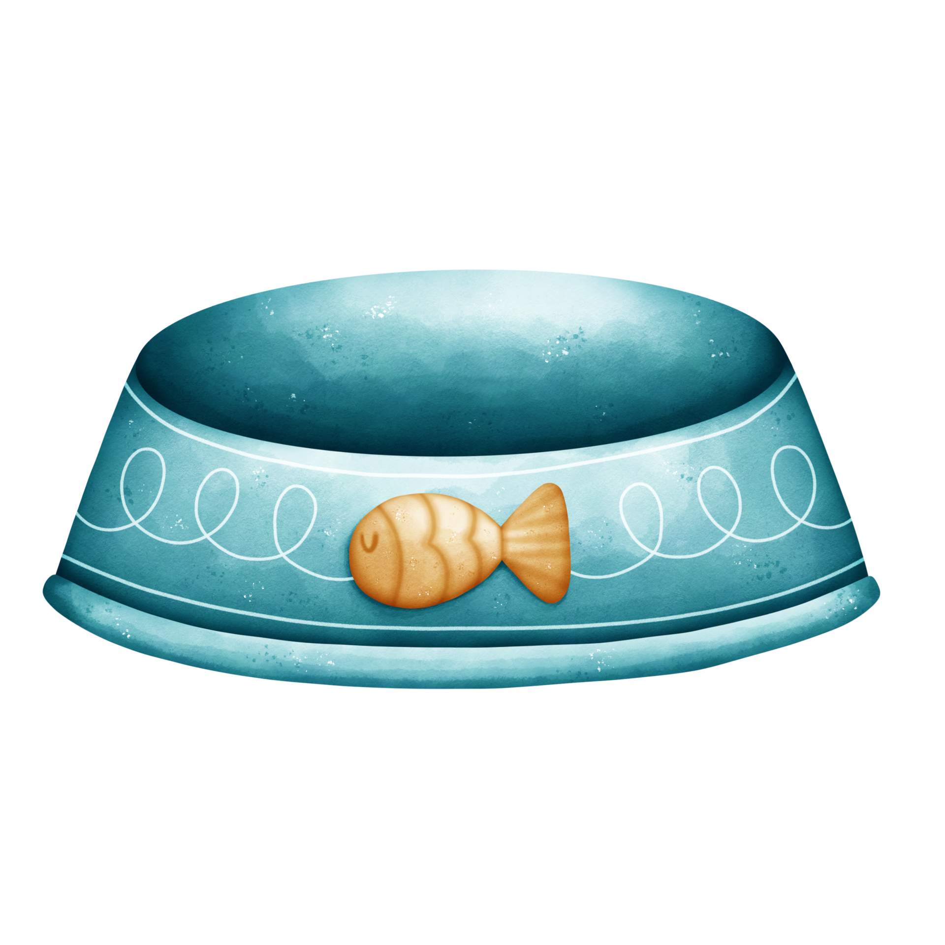 Cat bowl watercolor element 24279500 PNG