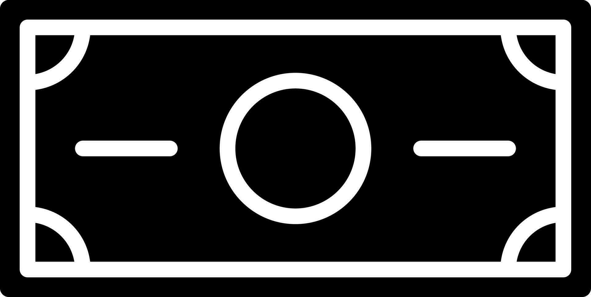 Black and White money icon in flat style. vector