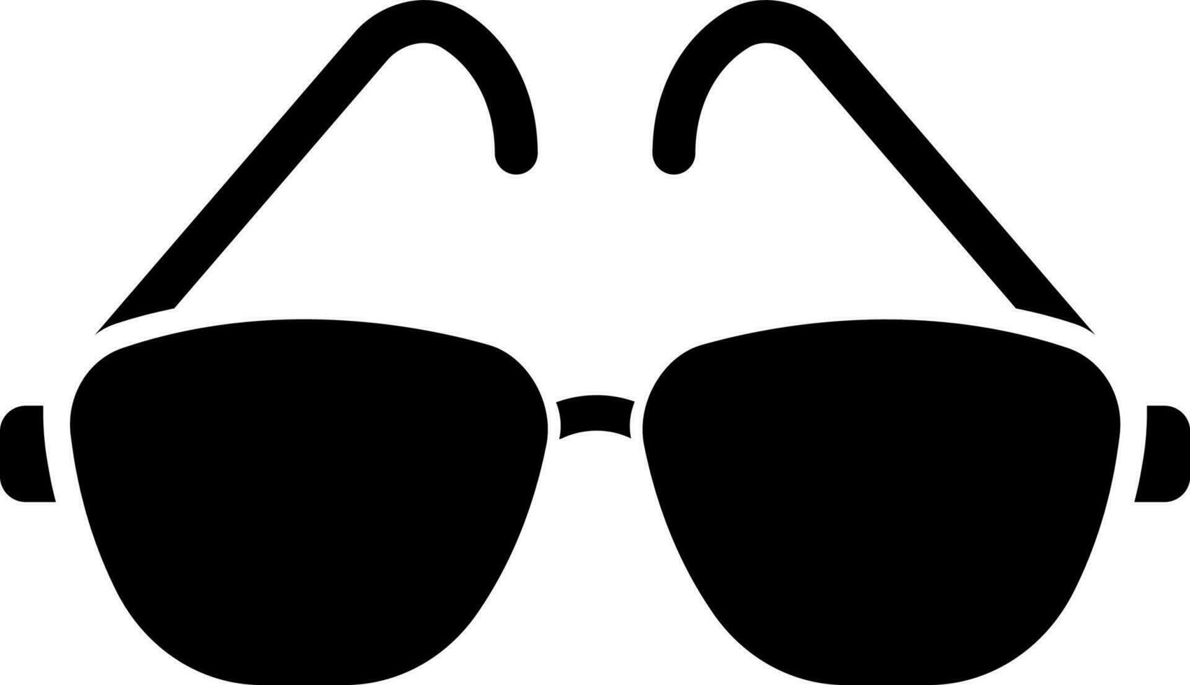 Black and White illustration of eyeglasses icon. vector
