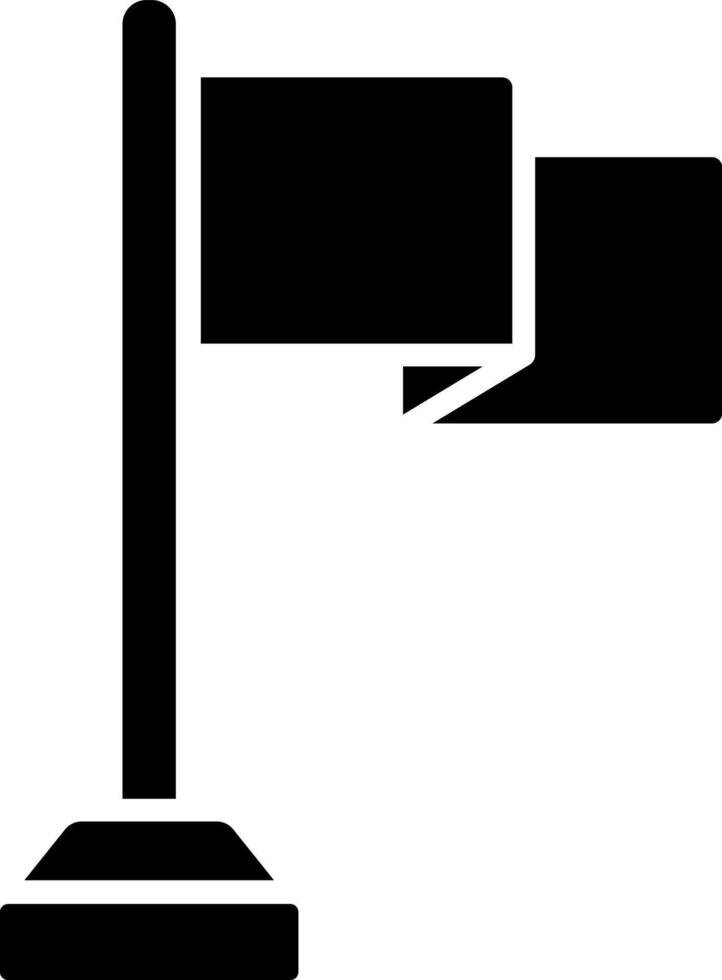 Illustration of sign flag glyph icon. vector