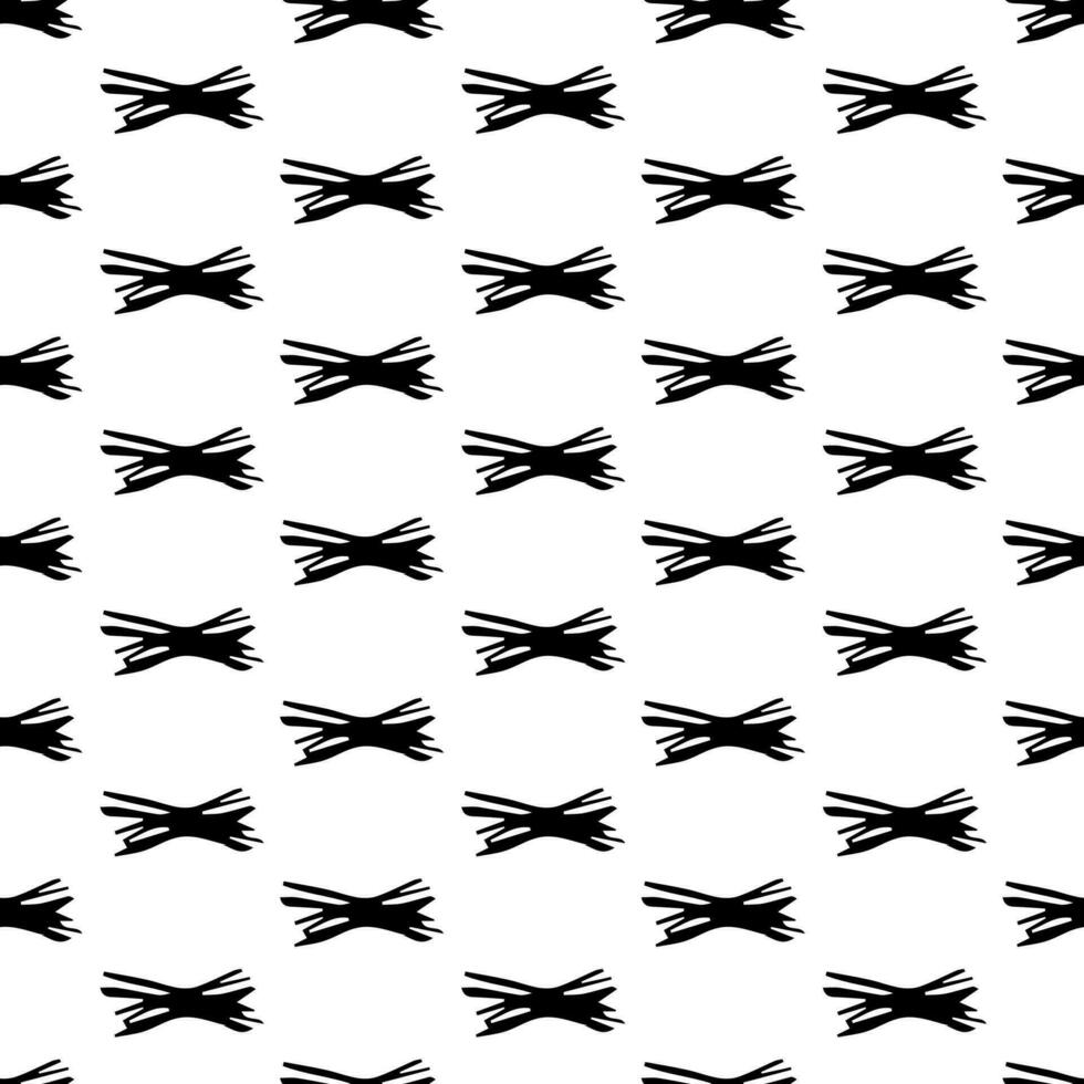 Seamless pattern with hand drawn cross symbols. Black sketch cross symbol on white background. Vector illustration