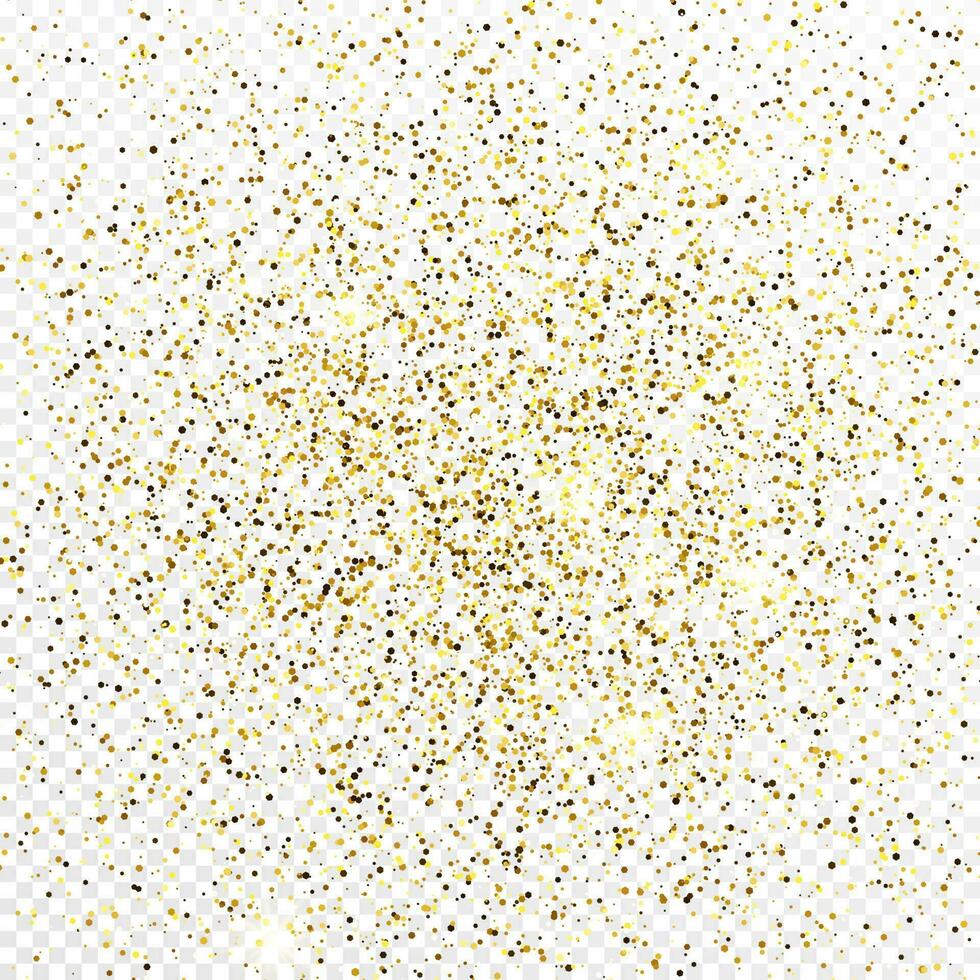 Gold glitter confetti backdrop isolated on white vector