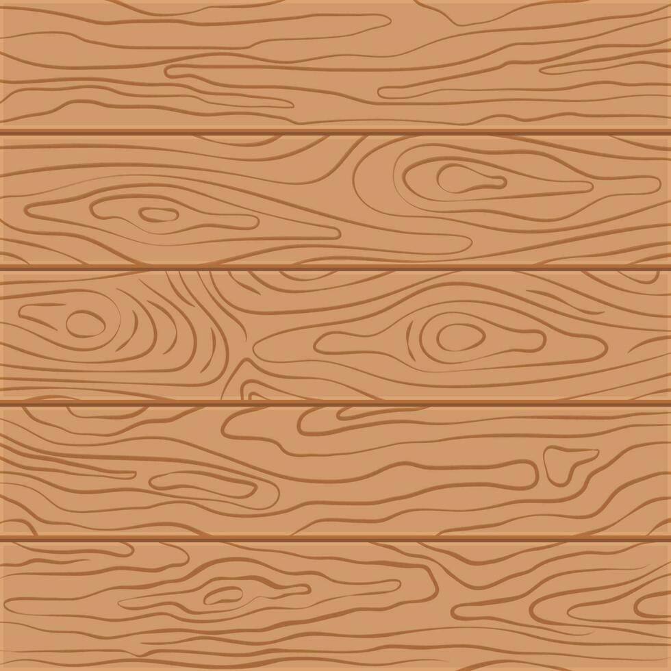 Wood texture background. Five wooden boards in flat design. Vector illustration