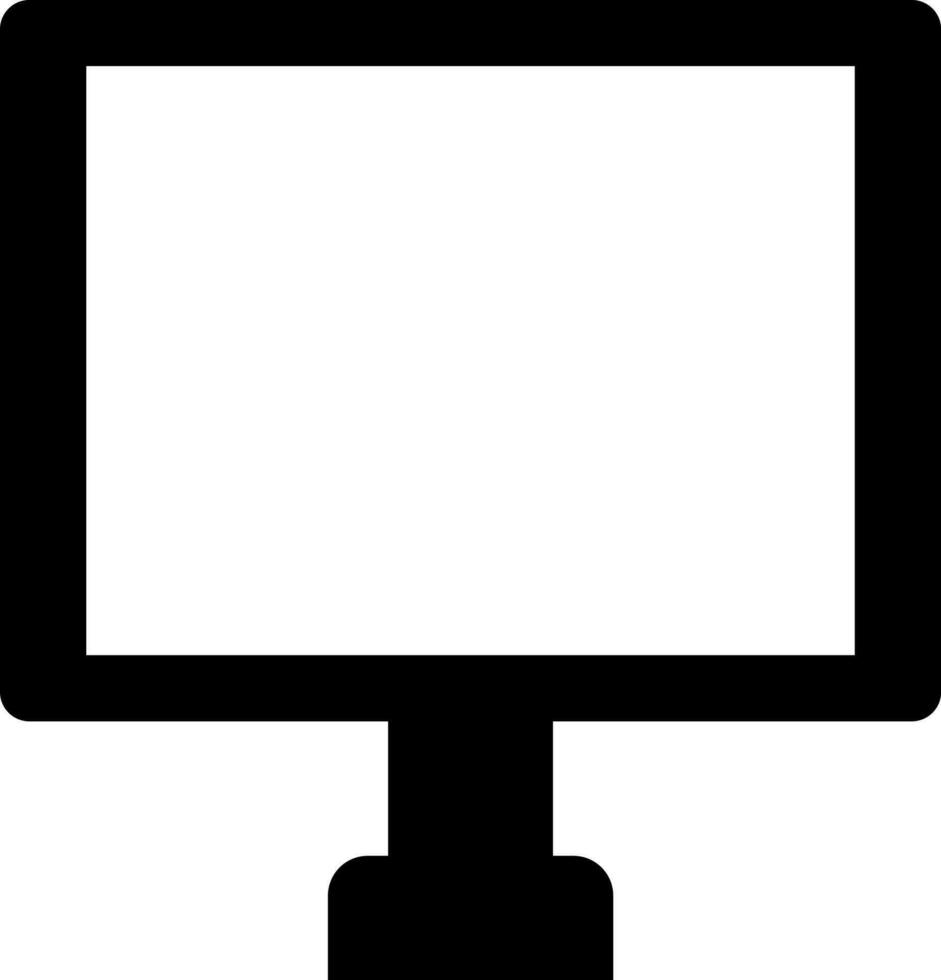 Desktop icon in Black and White color. vector