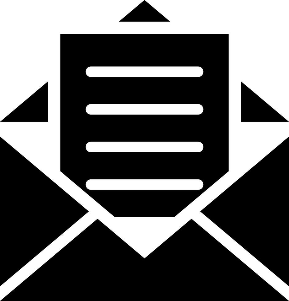 Vector illustration of mail or latter icon.