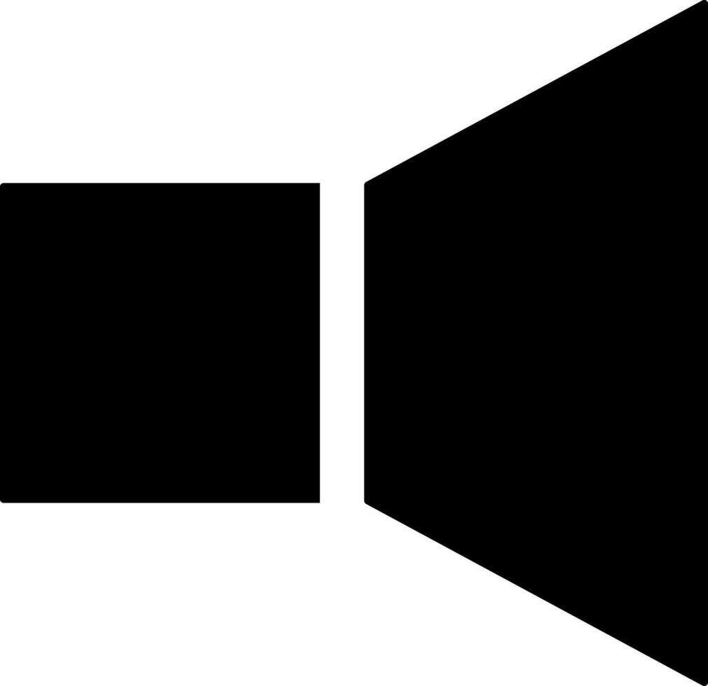 Illustration of sound speaker glyph icon. vector
