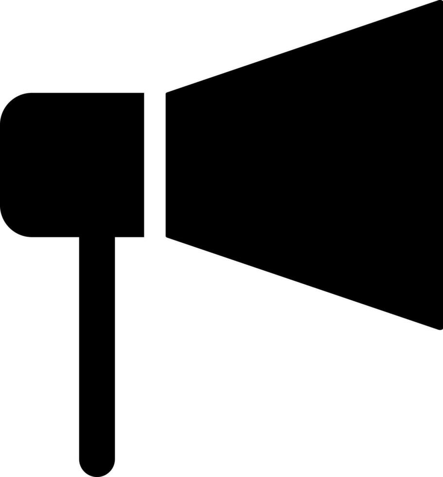 Black and White illustration of megaphone icon. vector