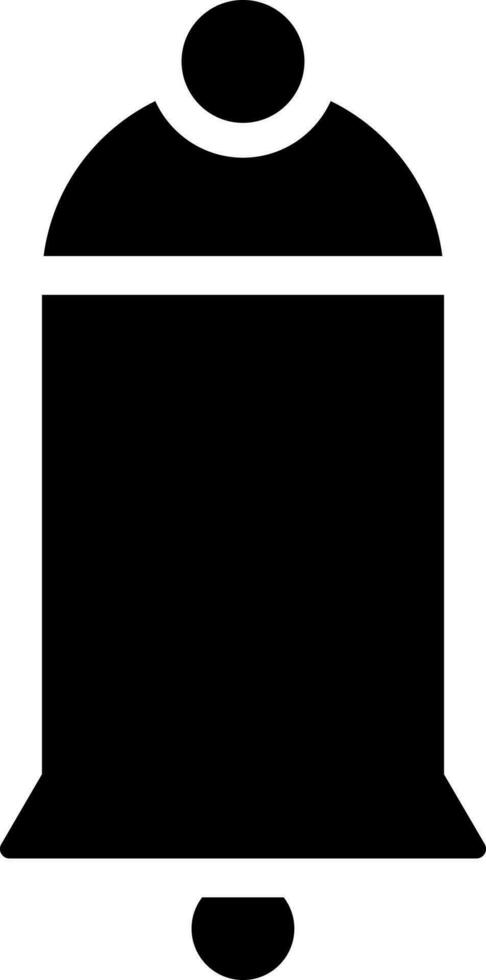 Bell icon in black color. vector