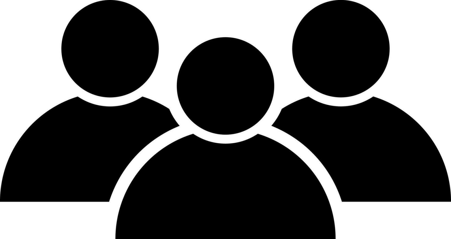 Vector illustration of user group or teamwork icon.