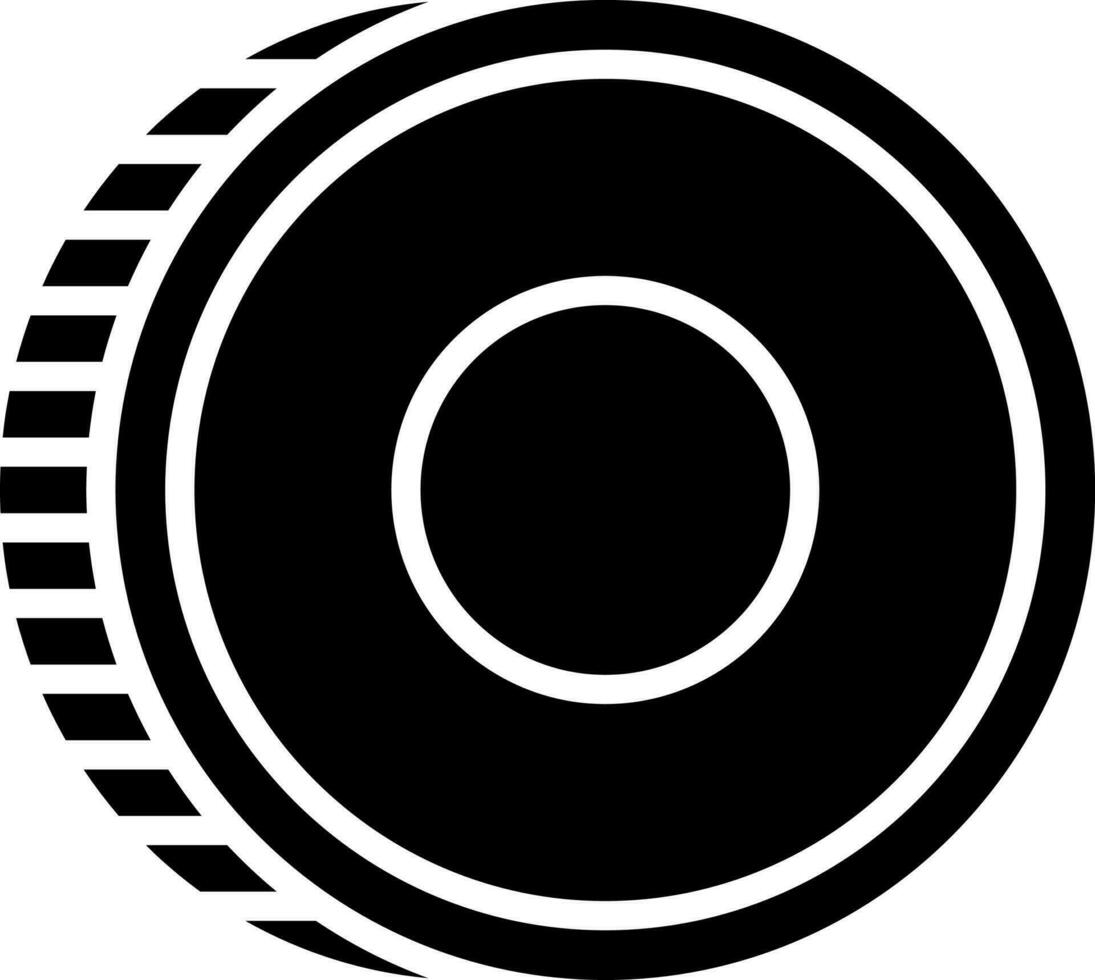 Vector illustration of coin in Black and White color.