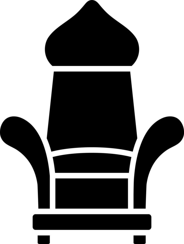 Throne chair icon in flat style. vector