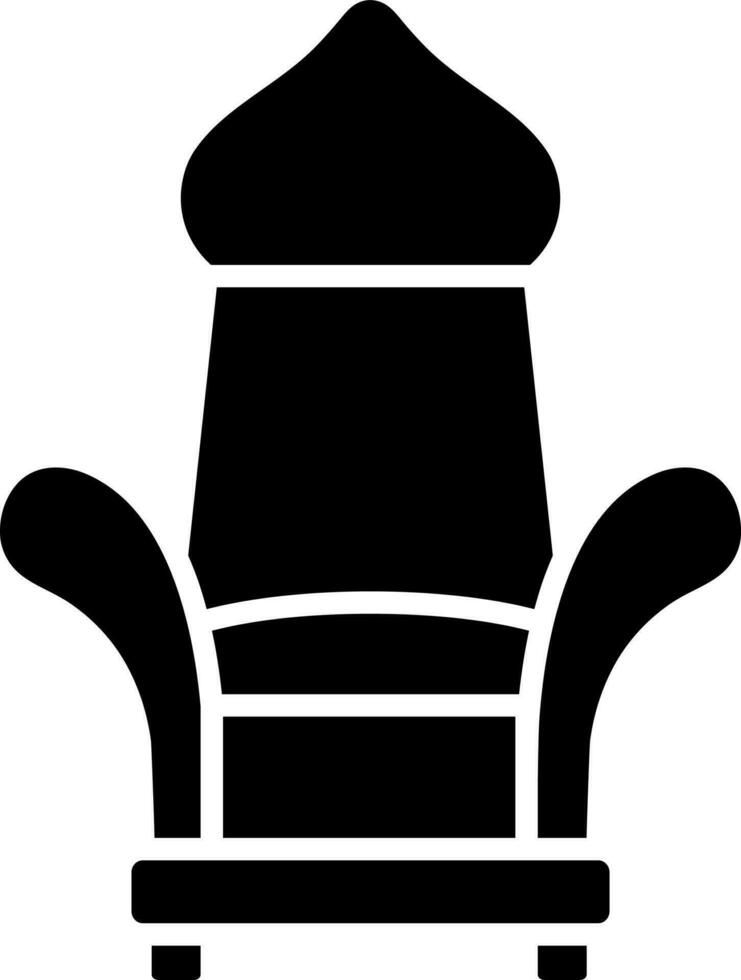 Throne chair icon in flat style. vector
