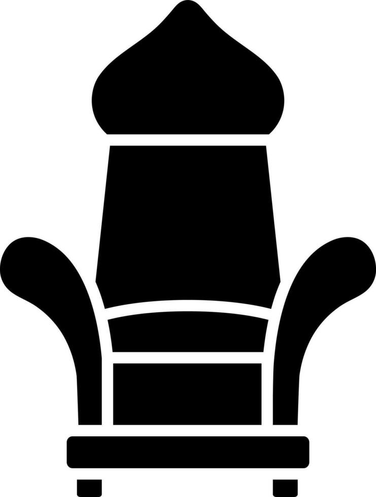 trono silla icono en plano estilo. vector