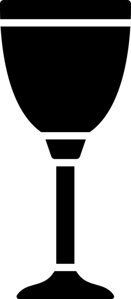 Wine glass icon in Black and White color. vector