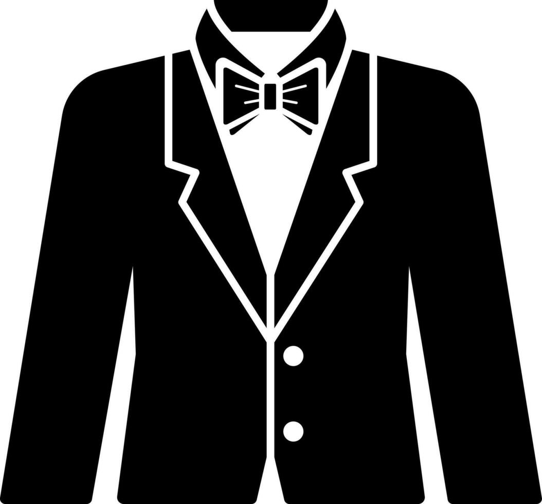 Men suit glyph icon in flat style. vector