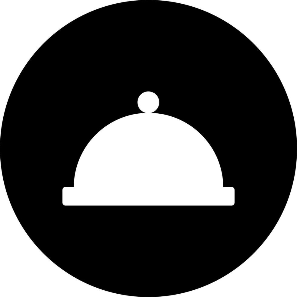 Illustration of cloche glyph icon. vector