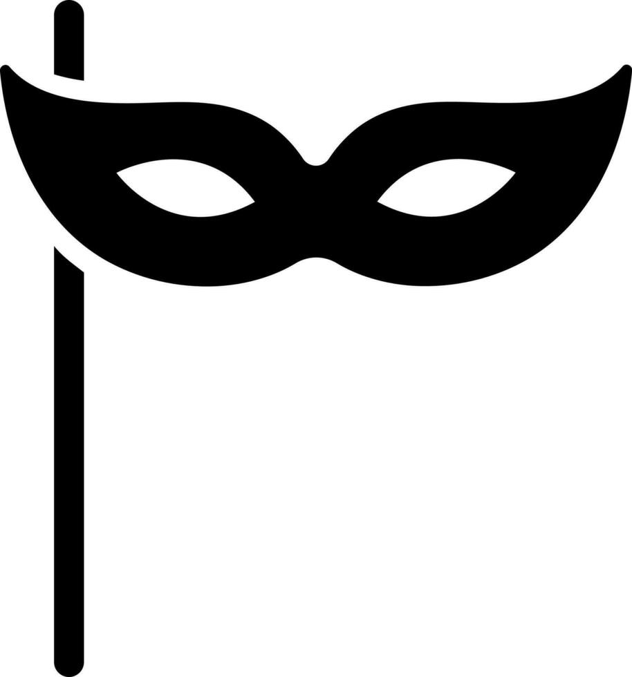 fiesta ojo máscara glifo icono en plano estilo. vector