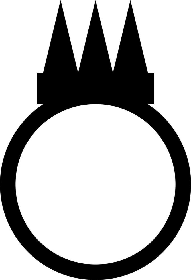 Glyph icon or symbol ring claw weapon. vector