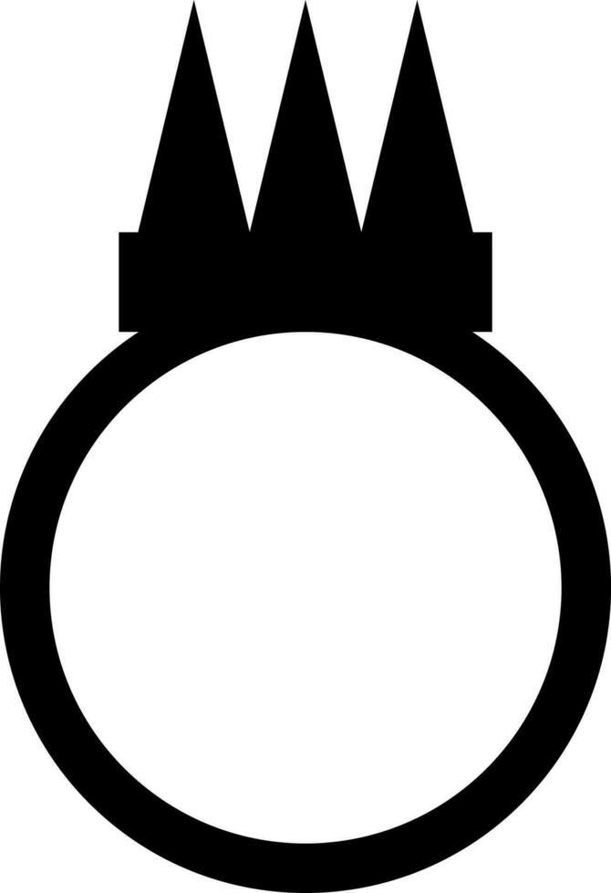 Glyph icon or symbol ring claw weapon. vector