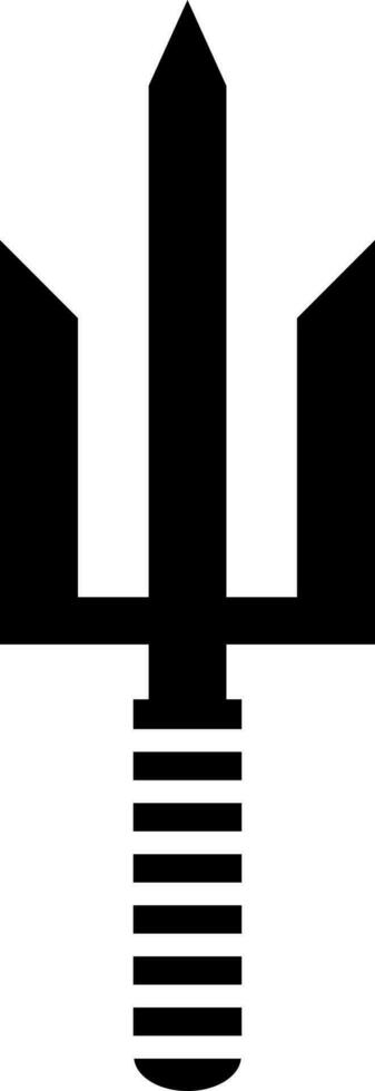 Isolated sai weapon icon in flat style. vector