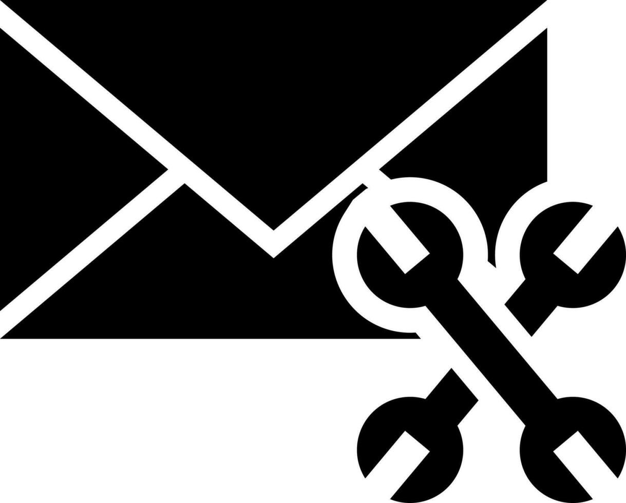 Flat style message setting icon. vector