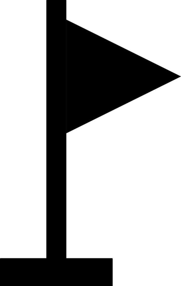Flag icon in black color. vector